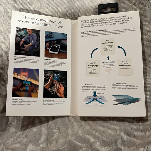 Invisible shield sapphire defense iPhone 8 plus 7 plus 6s plus/6 plus - Picture 2 of 4